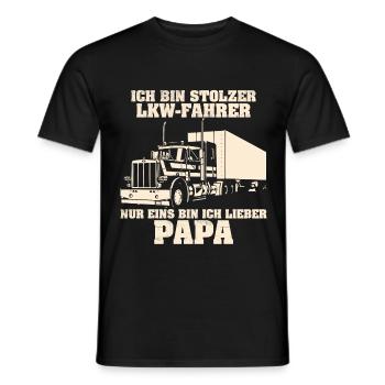 LKW PAPA - Männer T-Shirt - Schwarz - Vorne - AI Model Male 178 light (178cm)