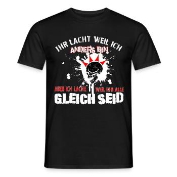 Punk - Ich lache - Männer T-Shirt - Schwarz - Vorne - AI Model Male 178 light (178cm)