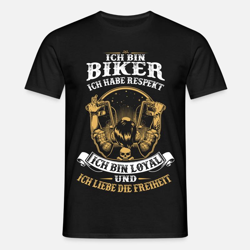 ich bin Biker - Männer T-Shirt - Schwarz