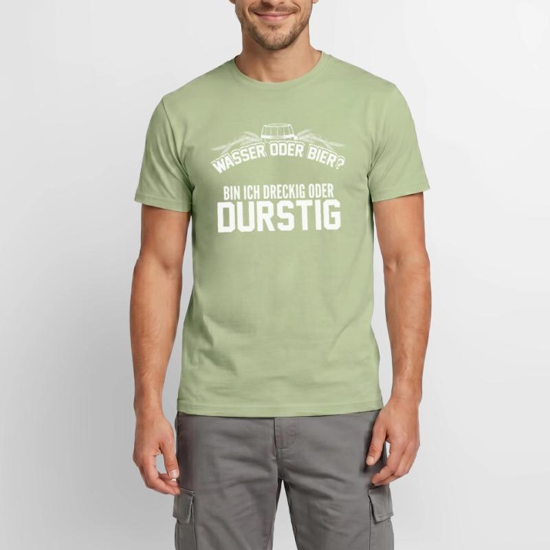 Bier - Wasser oder Bier Männer T-Shirt