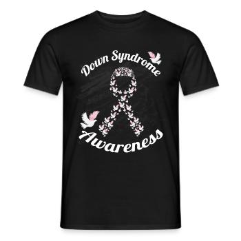 Down syndrome awareness - Men's T-Shirt - black - Front - AI Model Male 178 light (178cm)