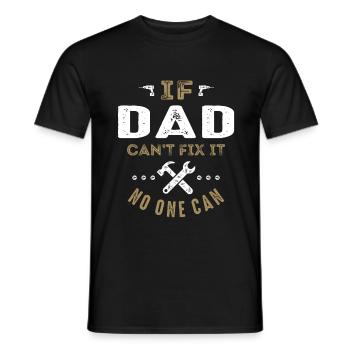 Dad Can Fix It - Men's T-Shirt - black - Front - AI Model Male 178 light (178cm)