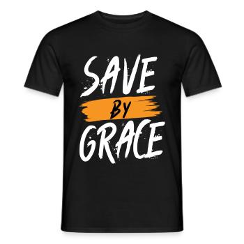 Save by Grace Jesus - Männer T-Shirt - Schwarz - Vorne - AI Model Male 178 light (178cm)