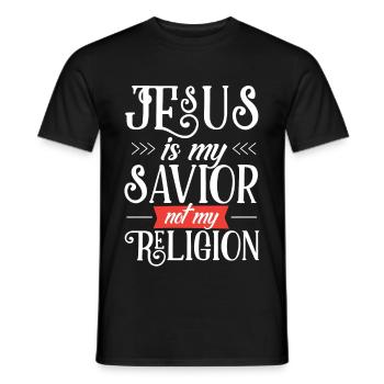 Jesus Religion - Männer T-Shirt - Schwarz - Vorne - AI Model Male 178 light (178cm)