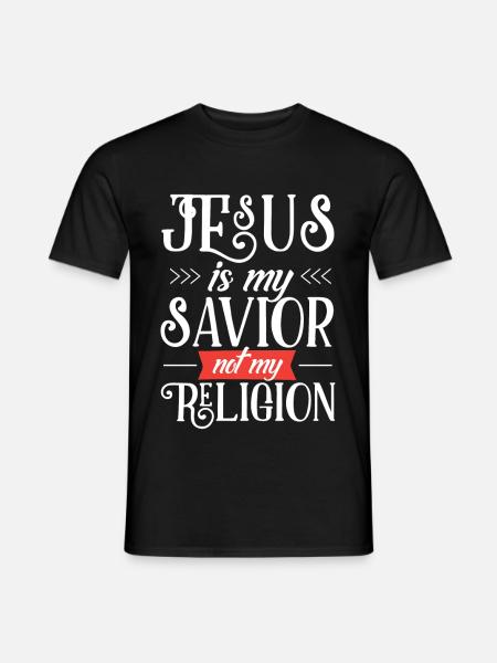 Jesus Religion - Männer T-Shirt - Schwarz
