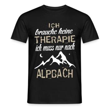 Alpbach Therapie - Männer T-Shirt - Schwarz - Vorne - AI Model Male 178 light (178cm)