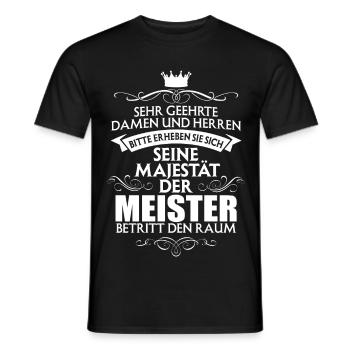 MEISTER - Majestät - Männer T-Shirt - Schwarz - Vorne - AI Model Male 178 light (178cm)