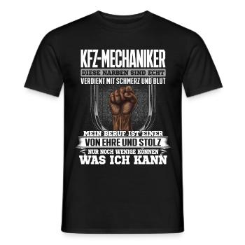 KFZ-MECHANIKER - Ehre und Stolz - Männer T-Shirt - Schwarz - Vorne - AI Model Male 178 light (178cm)
