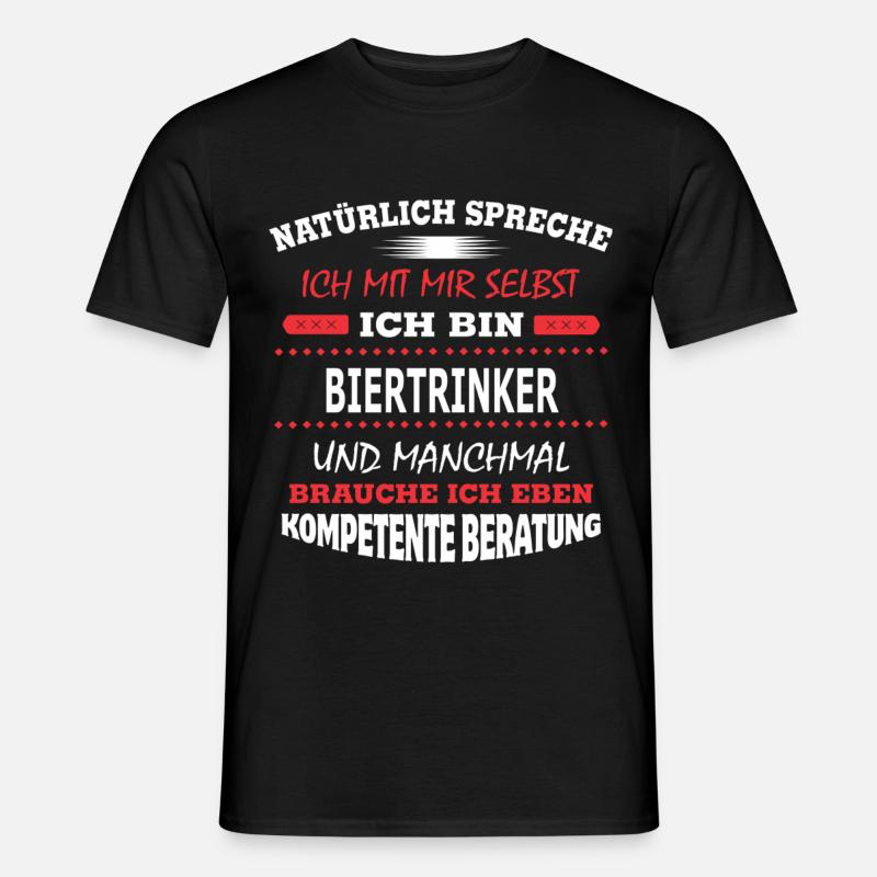 BIERTRINKER - Männer T-Shirt - Schwarz