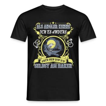 Angler selbst am Haken - Männer T-Shirt - Schwarz - Vorne - AI Model Male 178 light (178cm)