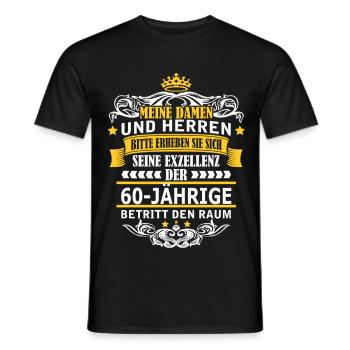 60-JÄHRIGE - Männer T-Shirt - Schwarz - Vorne - AI Model Male 178 light (178cm)