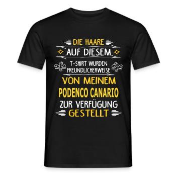 PODENCO CANARIO - Männer T-Shirt - Schwarz - Vorne - AI Model Male 178 light (178cm)