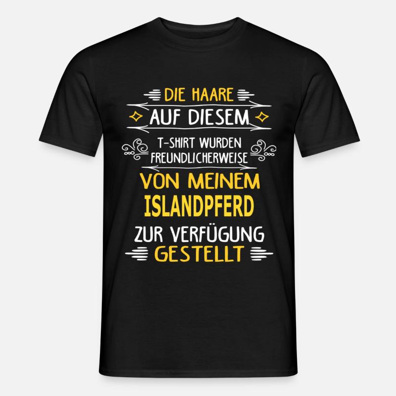 ISLANDPFERD - Männer T-Shirt - Schwarz
