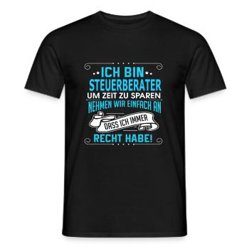 STEUERBERATER - Männer T-Shirt - Schwarz - Vorne - AI Model Male 178 light (178cm)