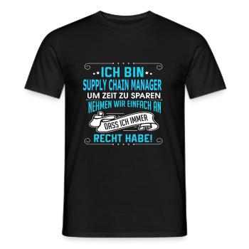 SUPPLY CHAIN MANAGER - Männer T-Shirt - Schwarz - Vorne - AI Model Male 178 light (178cm)