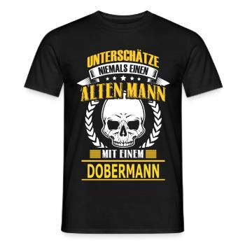 DOBERMANN - Männer T-Shirt - Schwarz - Vorne - AI Model Male 178 light (178cm)
