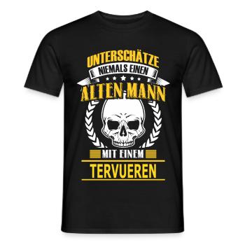 TERVUEREN - Männer T-Shirt - Schwarz - Vorne - AI Model Male 178 light (178cm)