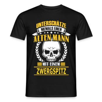 ZWERGSPITZ - Männer T-Shirt - Schwarz - Vorne - AI Model Male 178 light (178cm)