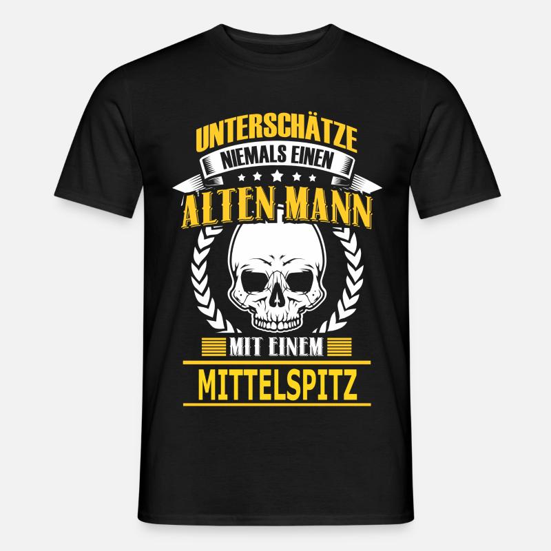 MITTELSPITZ - Männer T-Shirt - Schwarz