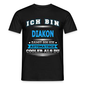 DIAKON - Männer T-Shirt - Schwarz - Vorne - AI Model Male 178 light (178cm)