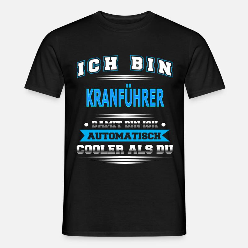 KRANFÜHRER - Männer T-Shirt - Schwarz
