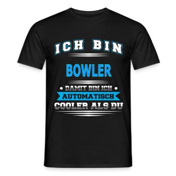 BOWLER - Männer T-Shirt - Schwarz - Vorne - AI Model Male 178 light (178cm)