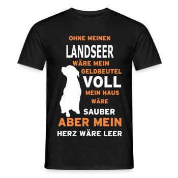 LANDSEER - Männer T-Shirt - Schwarz - Vorne - AI Model Male 178 light (178cm)