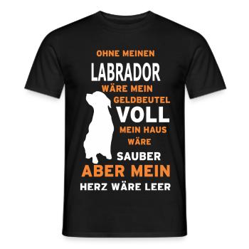 LABRADOR - Männer T-Shirt - Schwarz - Vorne - AI Model Male 178 light (178cm)