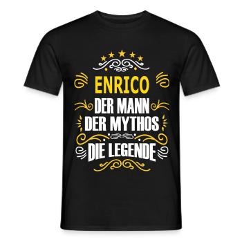 ENRICO - Männer T-Shirt - Schwarz - Vorne - AI Model Male 178 light (178cm)