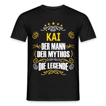 KAI - Männer T-Shirt - Schwarz - Vorne - AI Model Male 178 light (178cm)