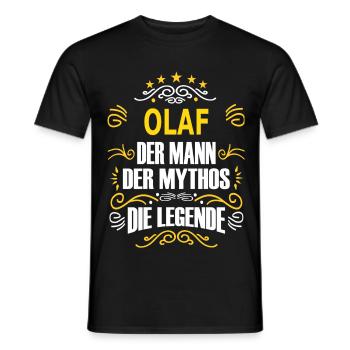 OLAF - Männer T-Shirt - Schwarz - Vorne - AI Model Male 178 light (178cm)