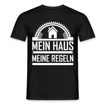 Mein Haus meine Regeln 2 - Männer T-Shirt - Schwarz - Vorne - AI Model Male 178 light (178cm)