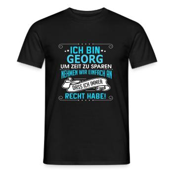 GEORG - Männer T-Shirt - Schwarz - Vorne - AI Model Male 178 light (178cm)
