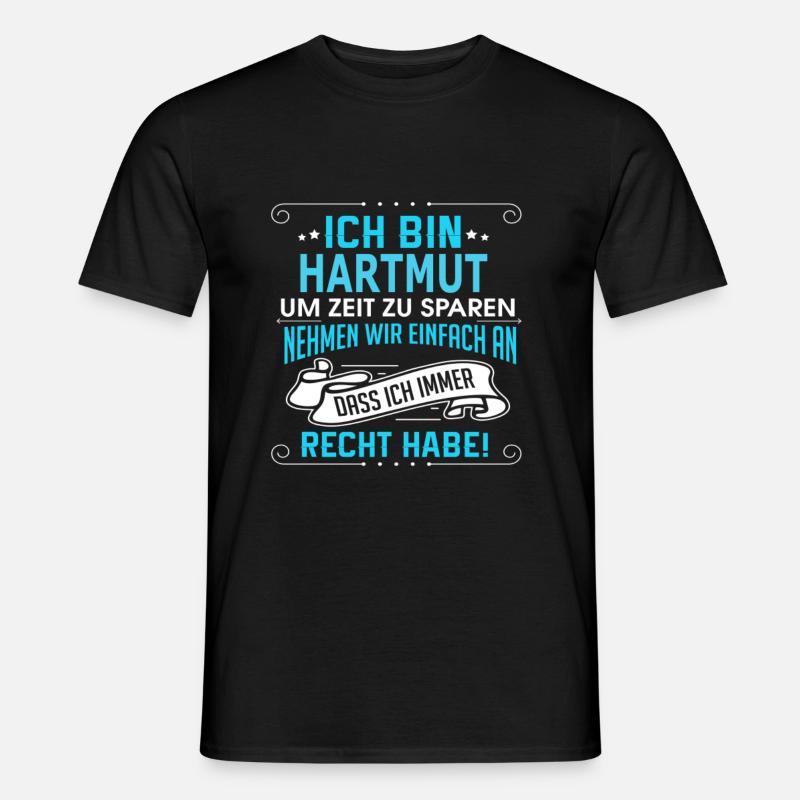 HARTMUT - Männer T-Shirt - Schwarz