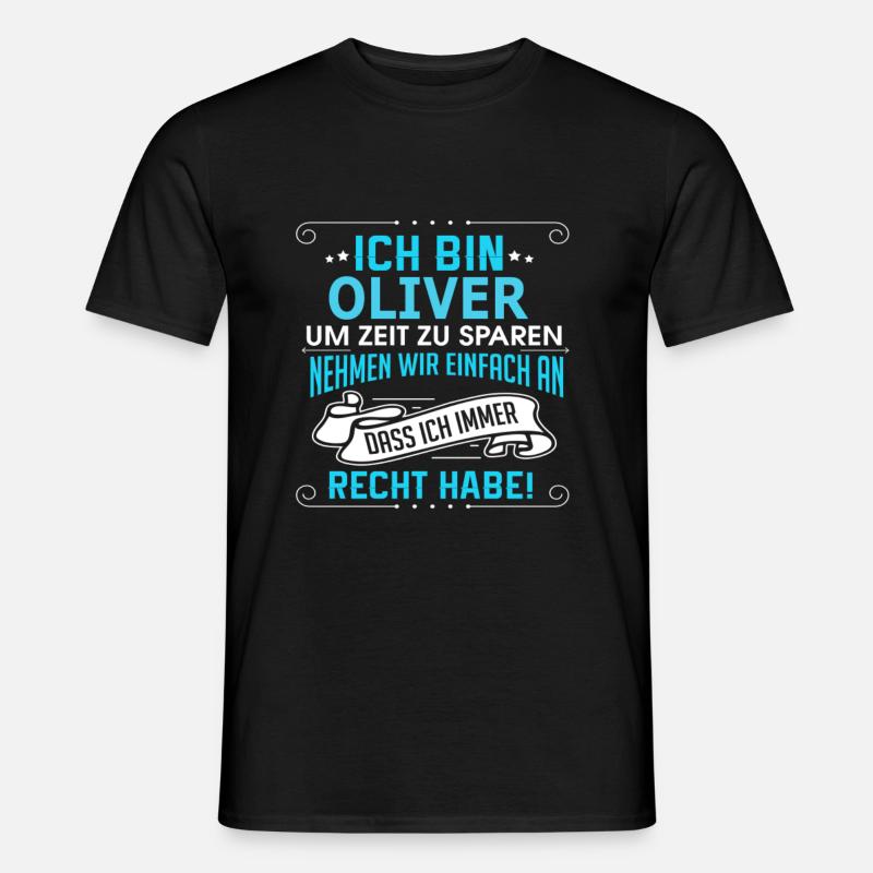 OLIVER - Männer T-Shirt - Schwarz
