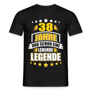 38 - Männer T-Shirt - Schwarz - Vorne - AI Model Male 178 light (178cm)