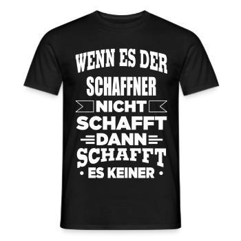SCHAFFNER - Männer T-Shirt - Schwarz - Vorne - AI Model Male 178 light (178cm)