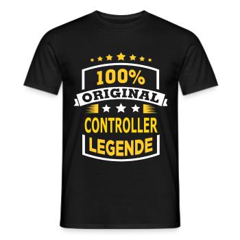 CONTROLLER - Männer T-Shirt - Schwarz - Vorne - AI Model Male 178 light (178cm)