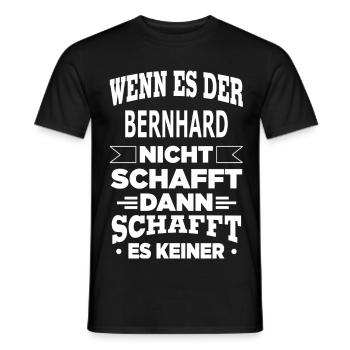 BERNHARD - Männer T-Shirt - Schwarz - Vorne - AI Model Male 178 light (178cm)