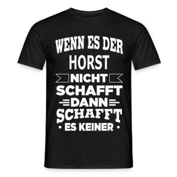 HORST - Männer T-Shirt - Schwarz - Vorne - AI Model Male 178 light (178cm)