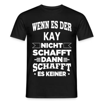 KAY - Männer T-Shirt - Schwarz - Vorne - AI Model Male 178 light (178cm)