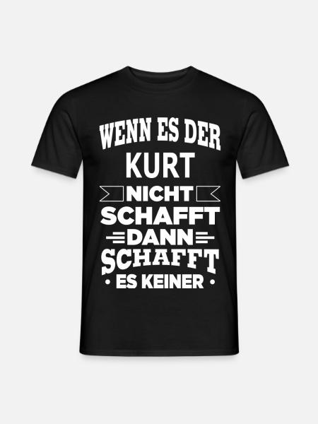 KURT - Männer T-Shirt - Schwarz