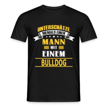 BULLDOG - Männer T-Shirt - Schwarz - Vorne - AI Model Male 178 light (178cm)