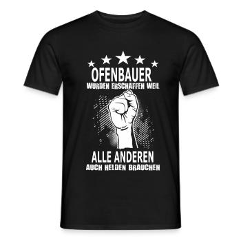 OFENBAUER - Männer T-Shirt - Schwarz - Vorne - AI Model Male 178 light (178cm)