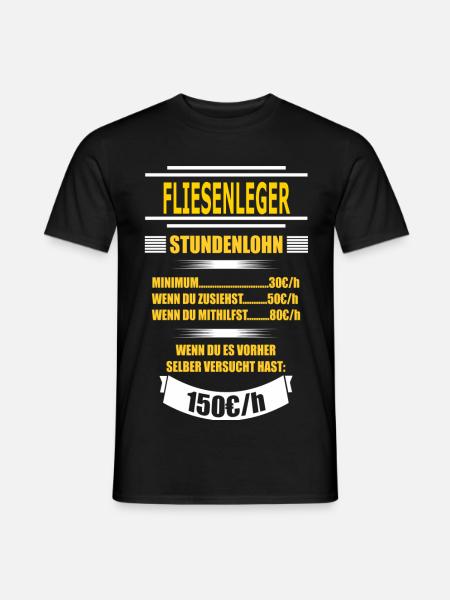 FLIESENLEGER - Männer T-Shirt - Schwarz