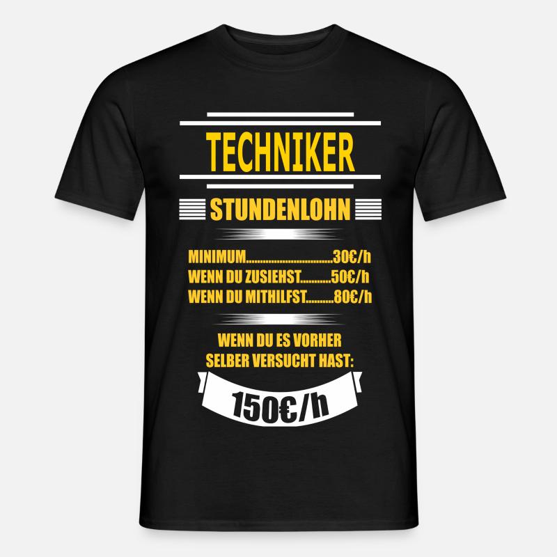 TECHNIKER - Männer T-Shirt - Schwarz