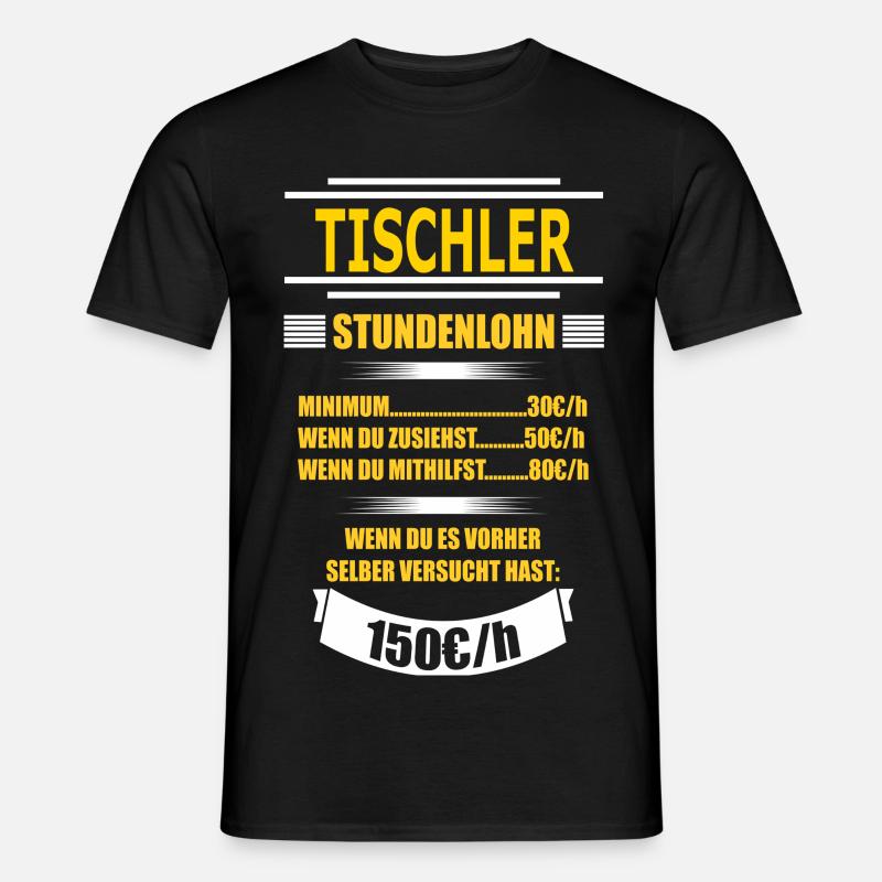 TISCHLER - Männer T-Shirt - Schwarz