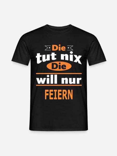 FEIERN - Männer T-Shirt - Schwarz