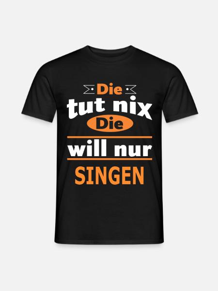 SINGEN - Männer T-Shirt - Schwarz