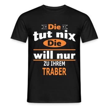 TRABER - Männer T-Shirt - Schwarz - Vorne - AI Model Male 178 light (178cm)